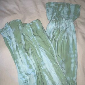 Fused Open Back Tie-Dye Maxi Dress